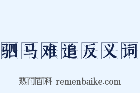 驷马难追反义词是什么意思的图片